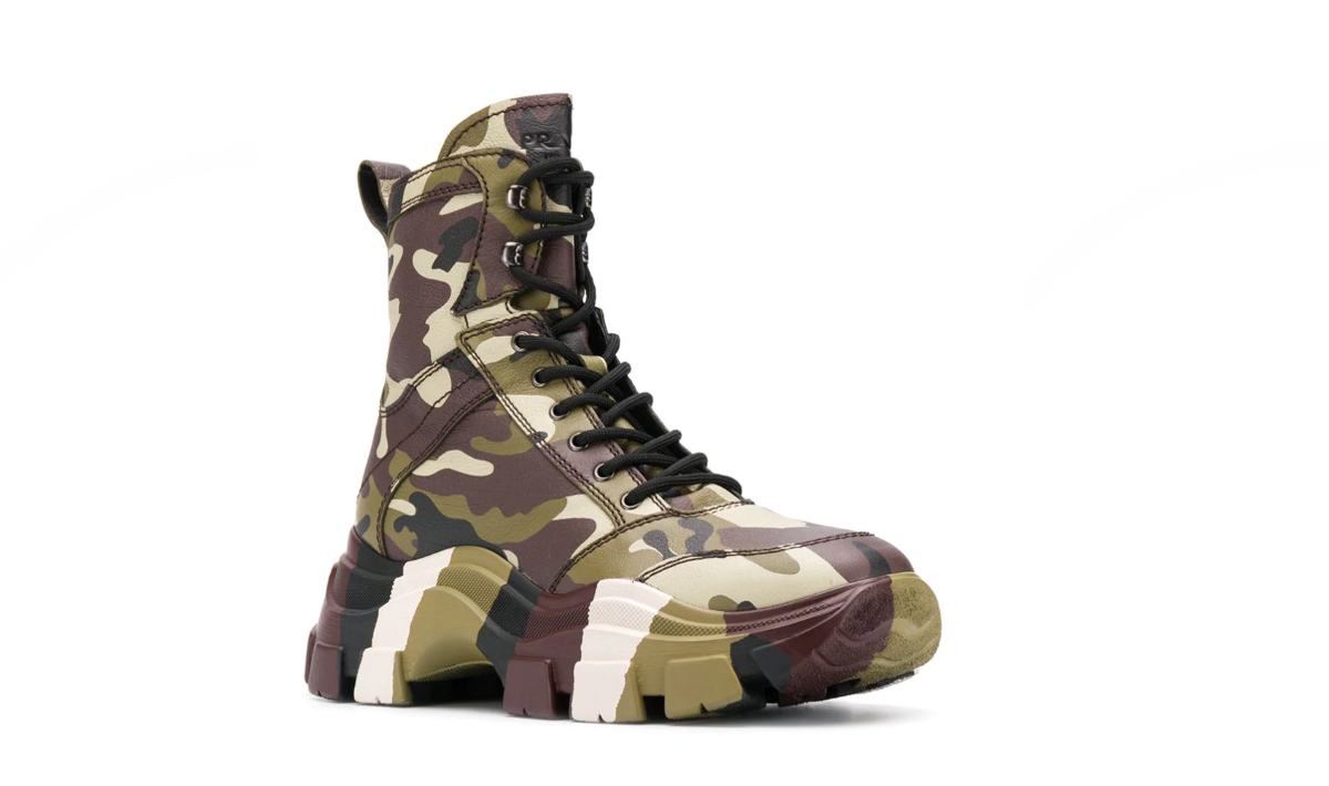 PAUSE or Skip: Prada Camouflage Print Combat Boots