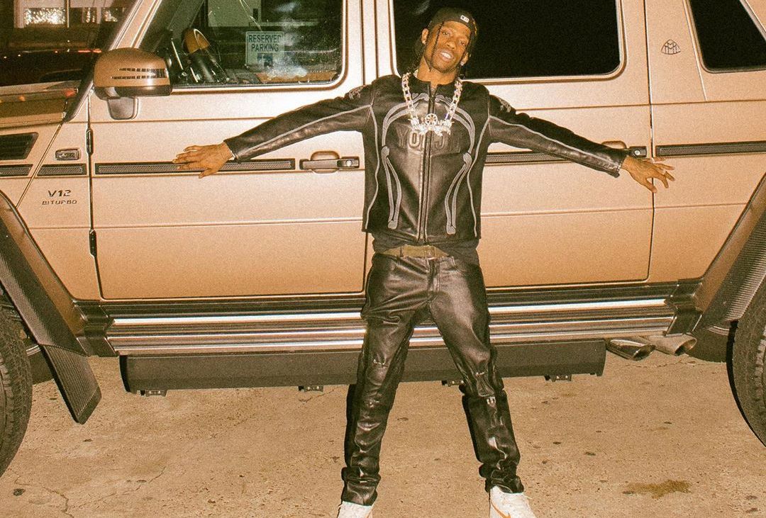 SPOTTED: Travis Scott Does All-Leather Ensemble & Dunks