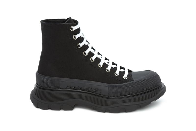 PAUSE or Skip Alexander McQueen Tread Slick Sneaker Boots