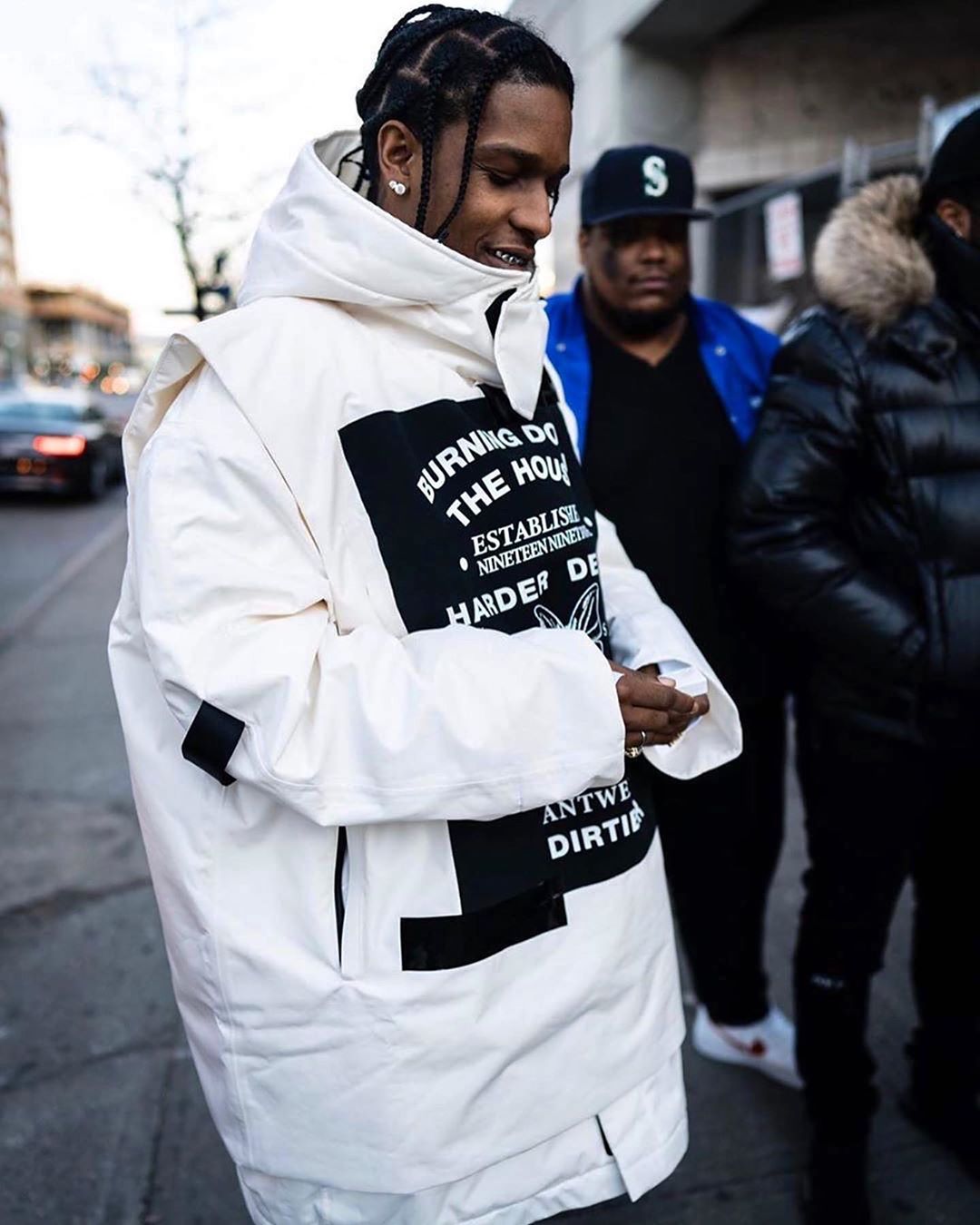 A$AP Rocky Spotted Wearing A Rick Owens Drkshdw Jacket In The The