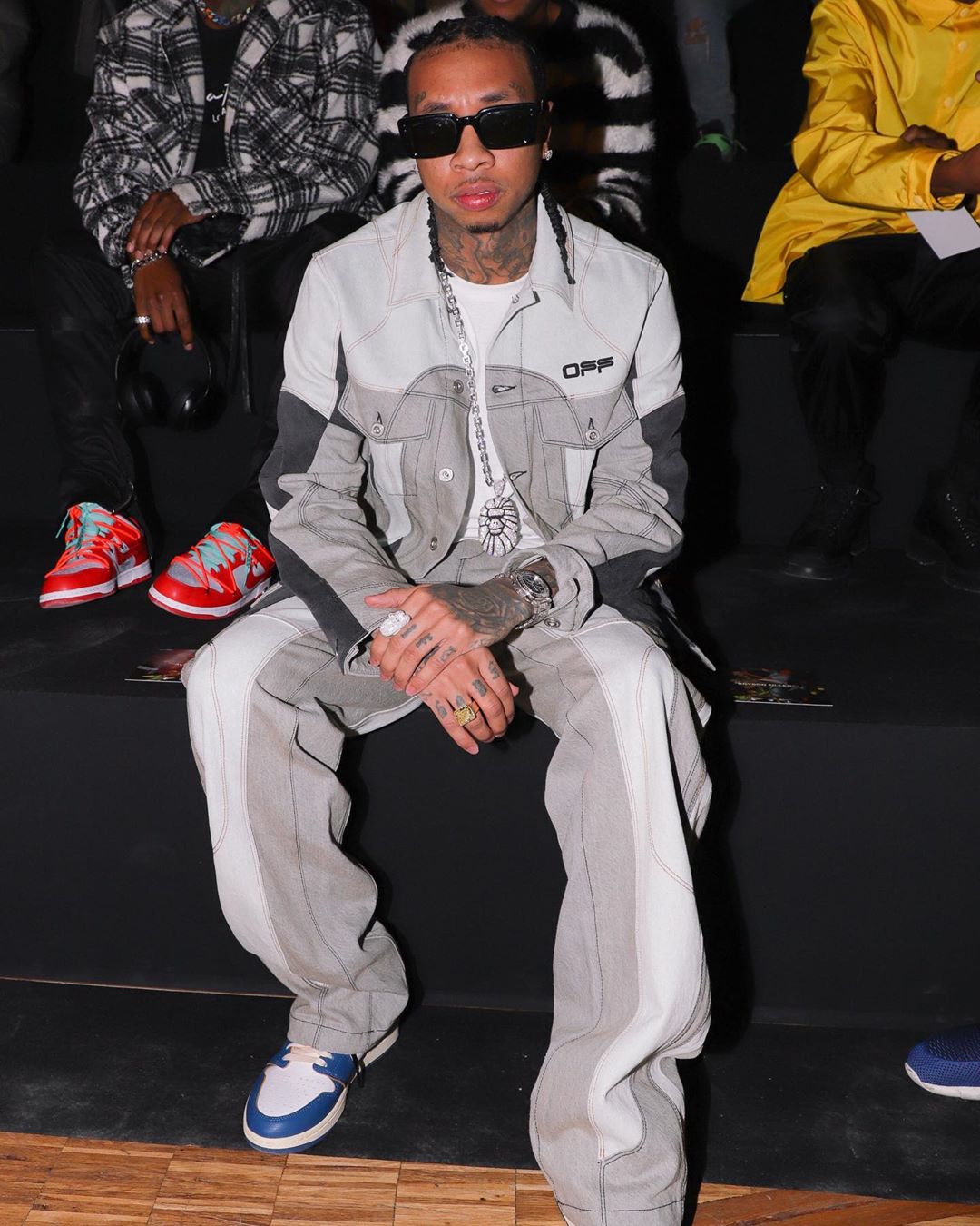 SOTTED: Tyga attends Virgil’s Paris Fashion Week Show in OFF-WHITE ...