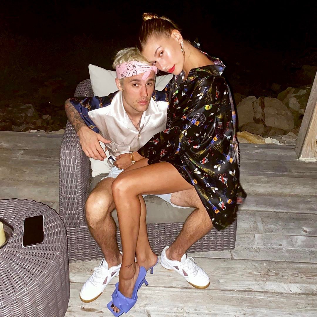 Justin Bieber Shows Off His Louis Vuitton Slippers to Hailey