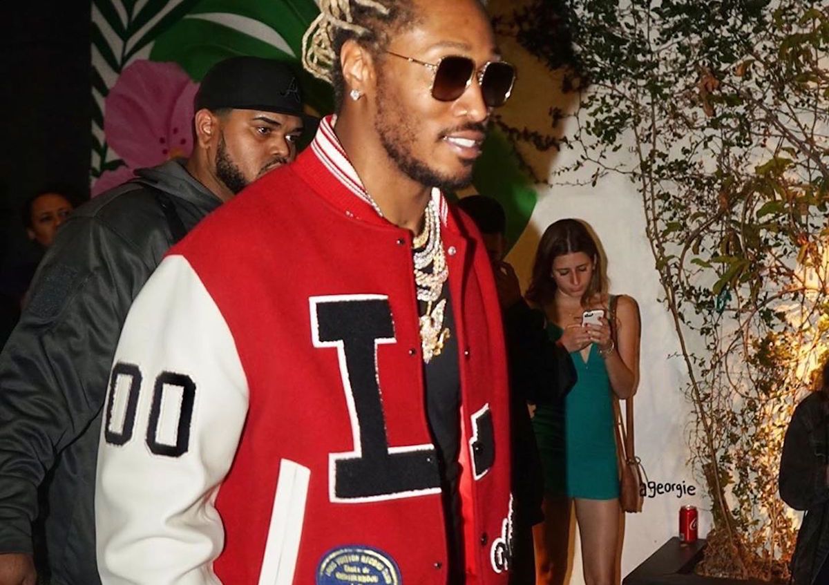 SPOTTED: Future dons Louis Vuittion Baseball Jacket in LA