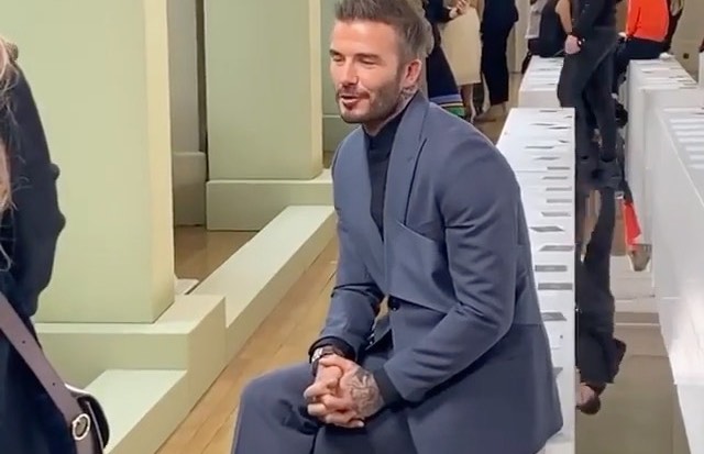 SPOTTED: David Beckham Wears Dior Suit At London Fashion Week