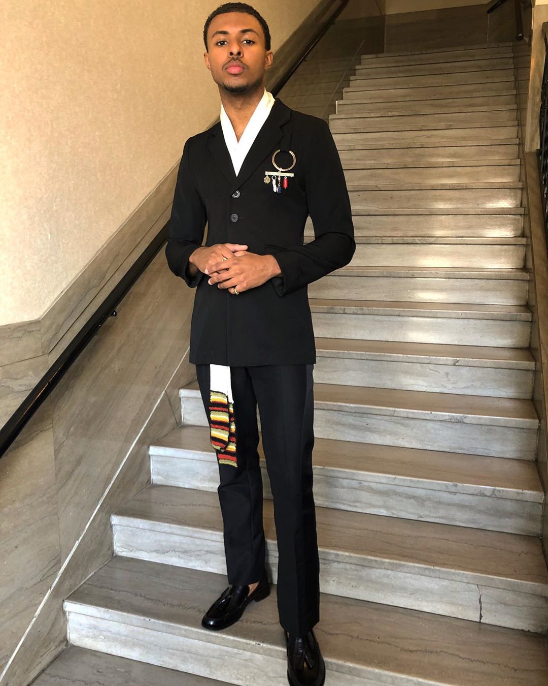 SPOTTED Diggy Simmons Dons Wales Bonner Suit PAUSE Online Men's