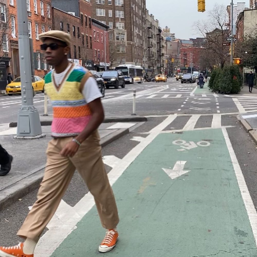 SPOTTED: Tyler, The Creator Dons Multi-Colour Sweater Vest & Converse ...