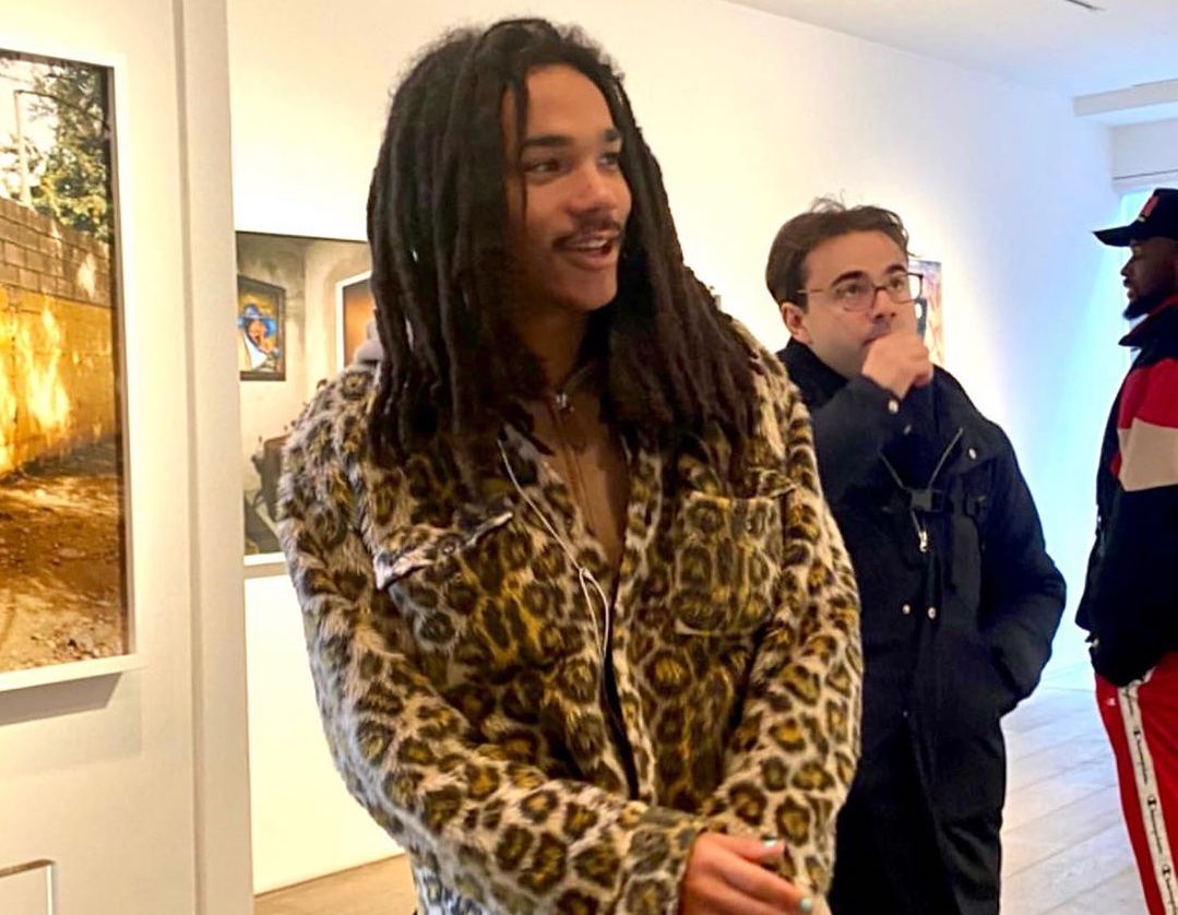 SPOTTED: Luka Sabbat dons Leopard Print to London Pampara Exhibit