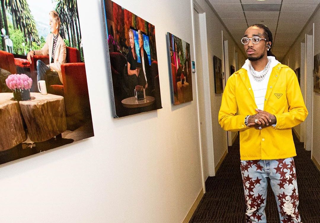 SPOTTED: Quavo Huncho appears on Ellen DeGeneres in Prada