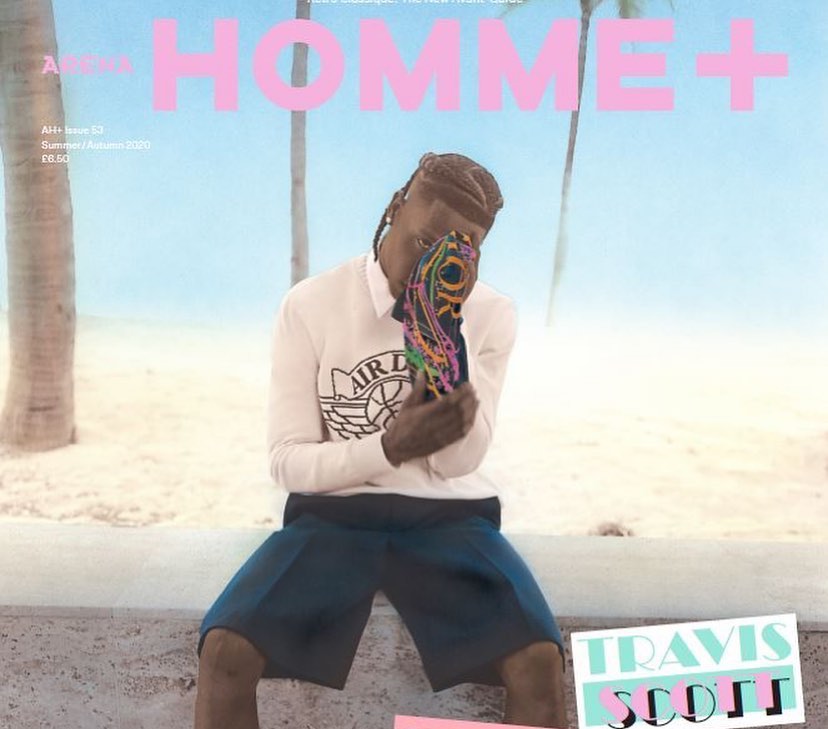 SPOTTED: Travis Scott fronts Arena HOMME+ Magazine in Dior