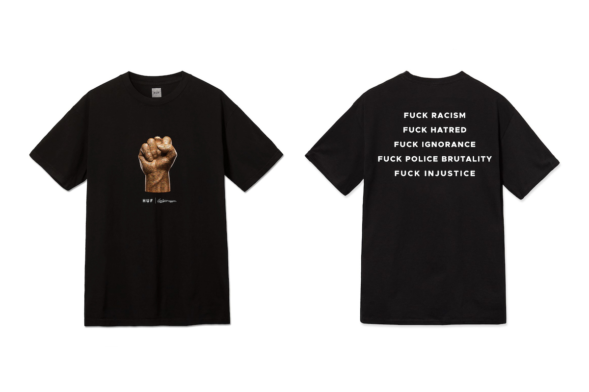 HUF X Haroshi Drop Limited Edition Justice T-Shirt for Black Lives Matter