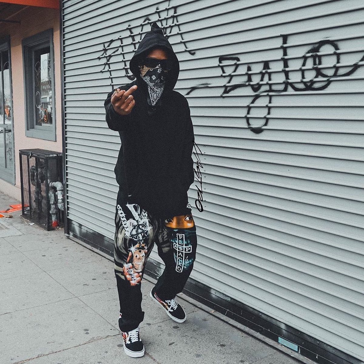 SPOTTED: A$AP Rocky in his own Vlone Merch & Vans - PAUSE ...