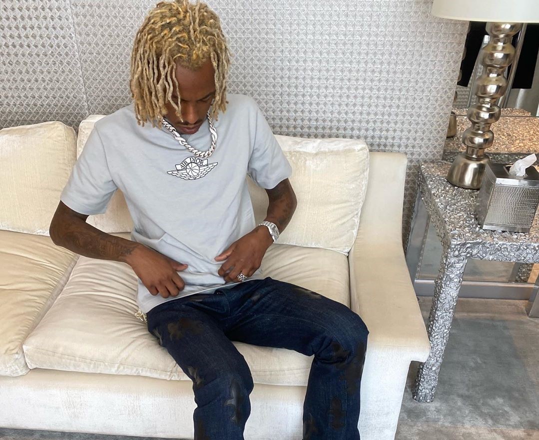 SPOTTED: Rich The Kid in Air Dior and Chrome Hearts
