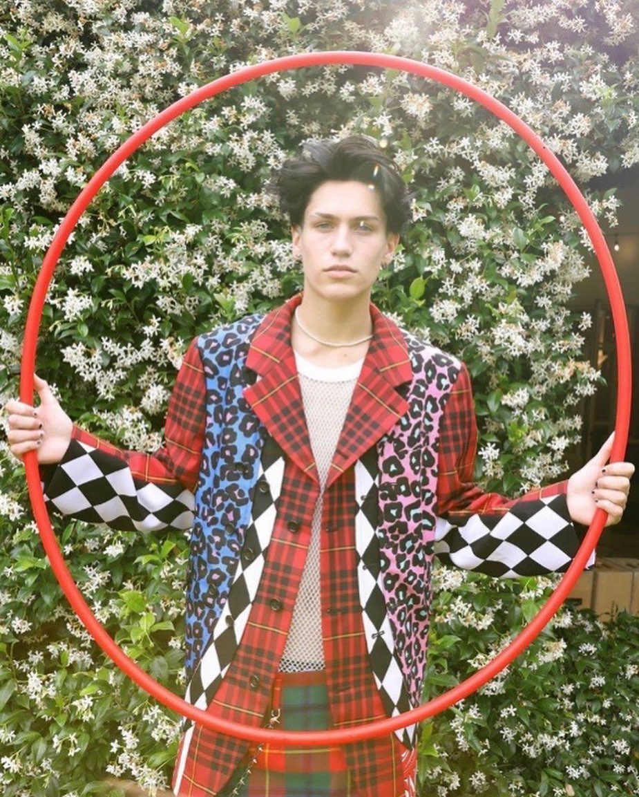 SPOTTED: Chase Hudson in Comme Des Garcons Kilt and Blazer