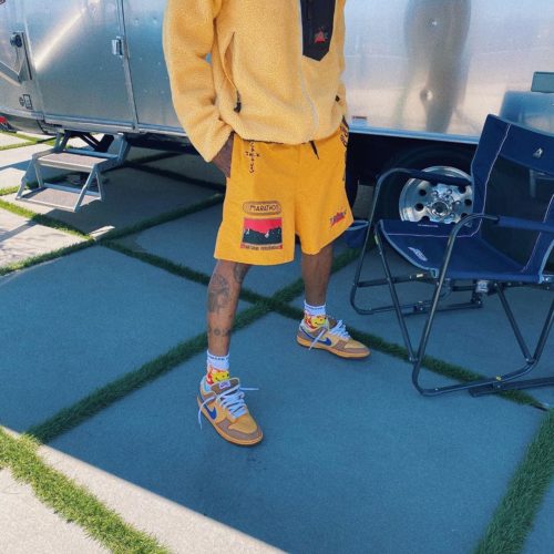 SPOTTED: Travis Scott in Yellow Hues and Rare Nike Dunk’s – PAUSE ...