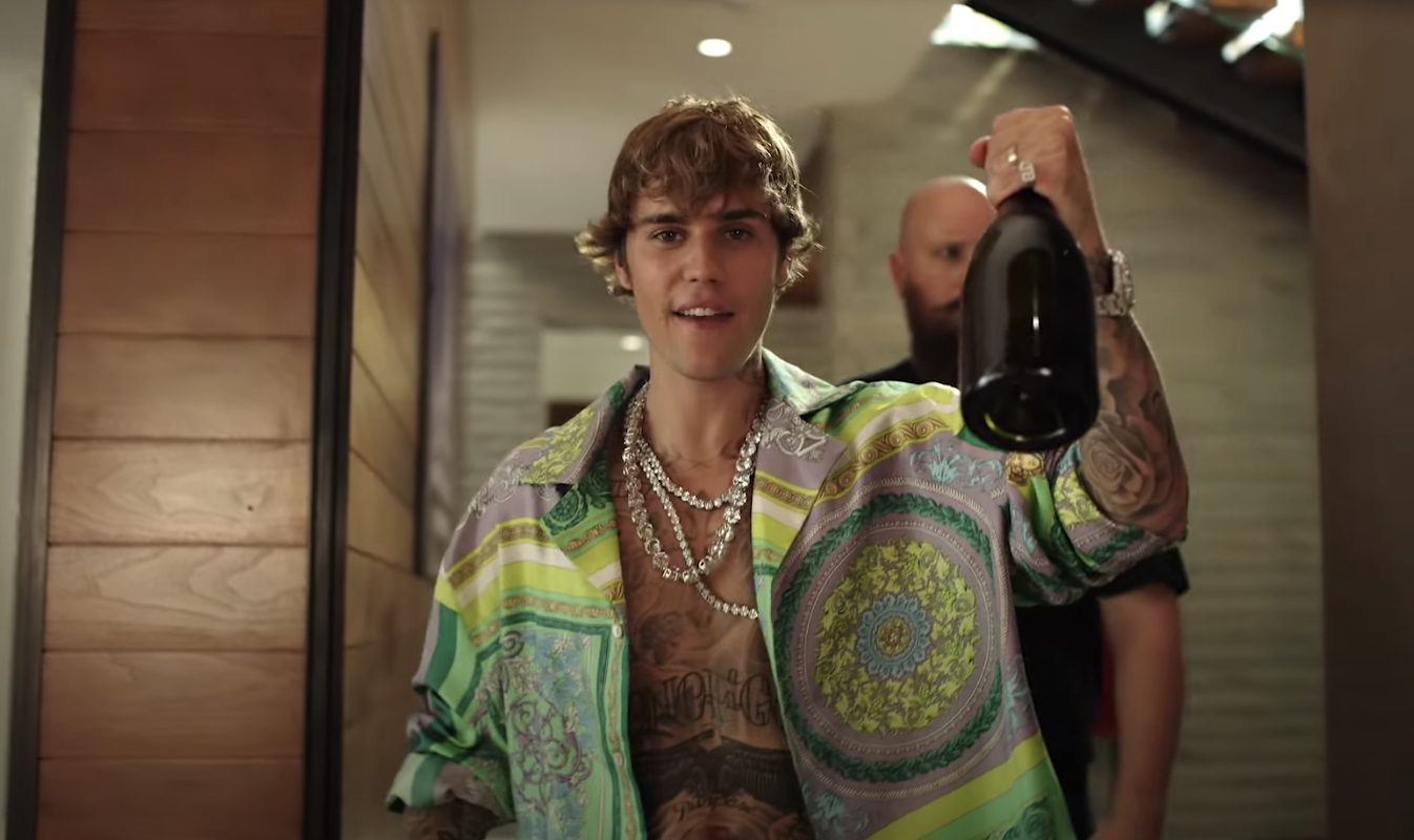 SPOTTED: Justin Bieber Rocks Versace’s Flash 21 Collection in POPSTAR Music Video