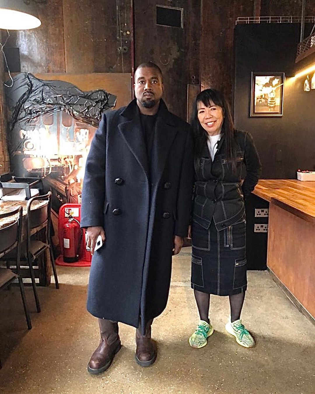 SPOTTED Kanye West Dons Raf Simons Coat during London Trip