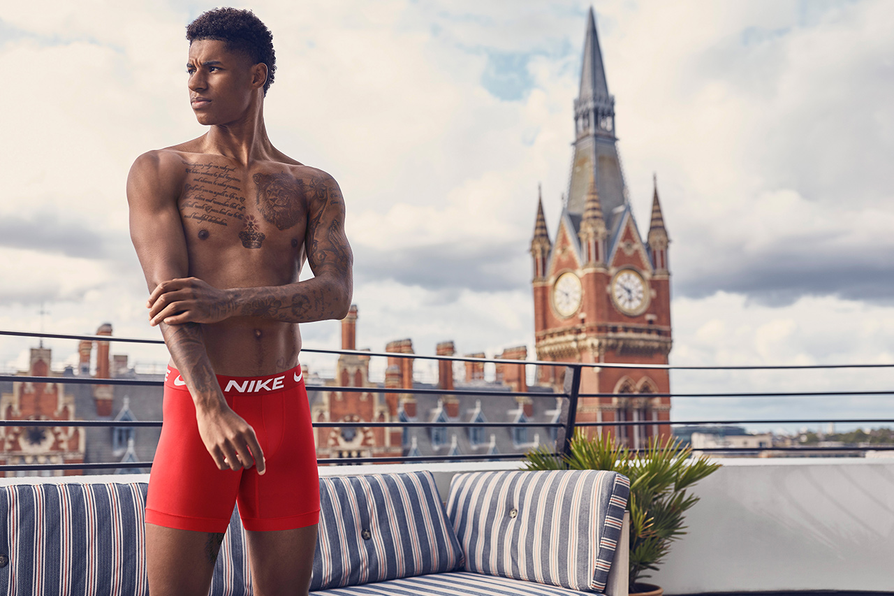 Marcus Rashford Heads Nike’s Newest Underwear Campaign