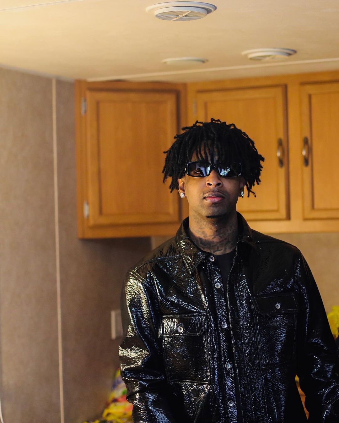 SPOTTED: 21 Savage Poses in All Black Chrome Hearts, Rick Owens