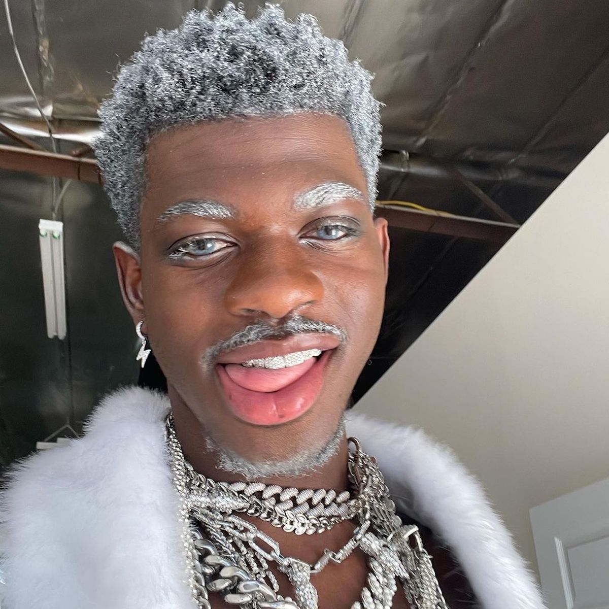 Spotted Lil Nas X Gets Frosty For Amazon S Music Holiday Plays Pause Online Men S Fashion