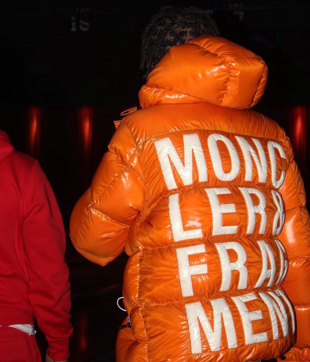 Lil Baby Moncler Jacket  Lil Baby Moncler Orange Puffer Jacket
