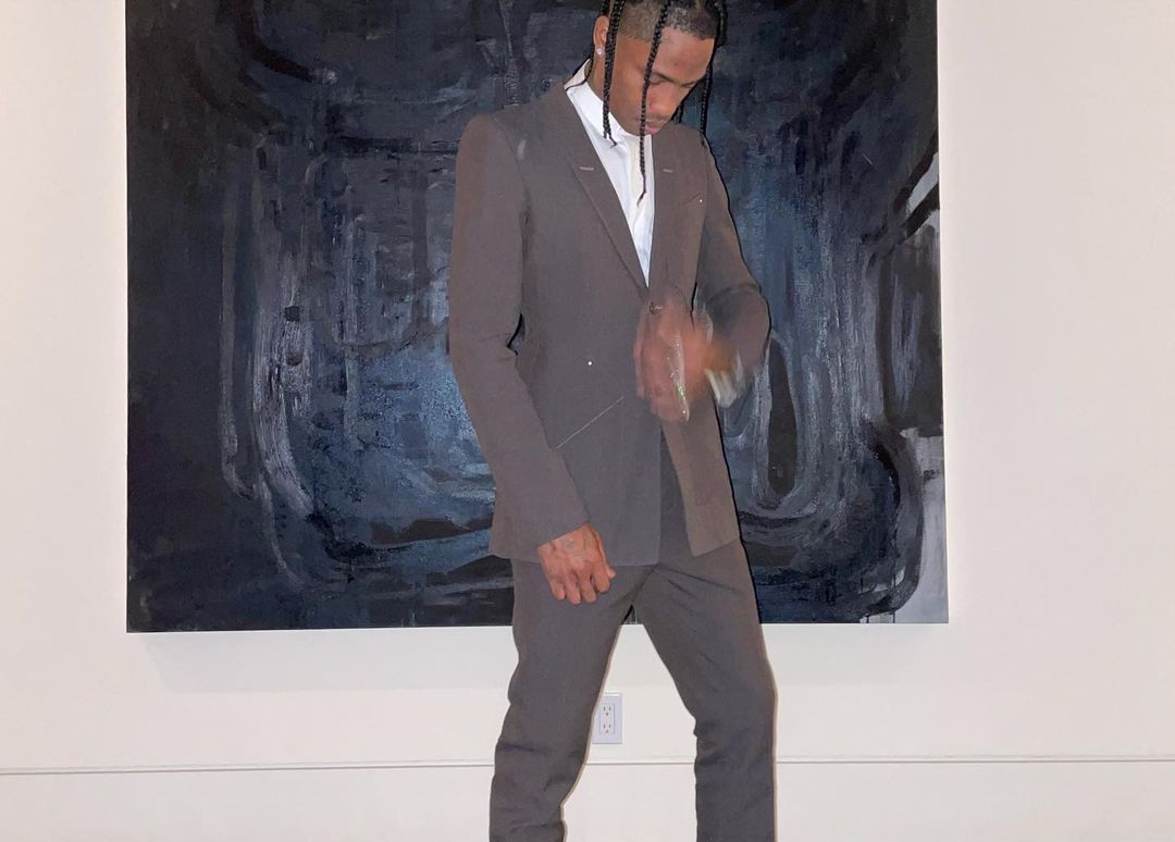 Spotted Travis Scott Rings In The New Year In Tonal Brown Tailoring