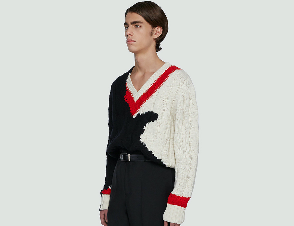 PAUSE or Skip: Alexander McQueen Contrast Knit V-Neck