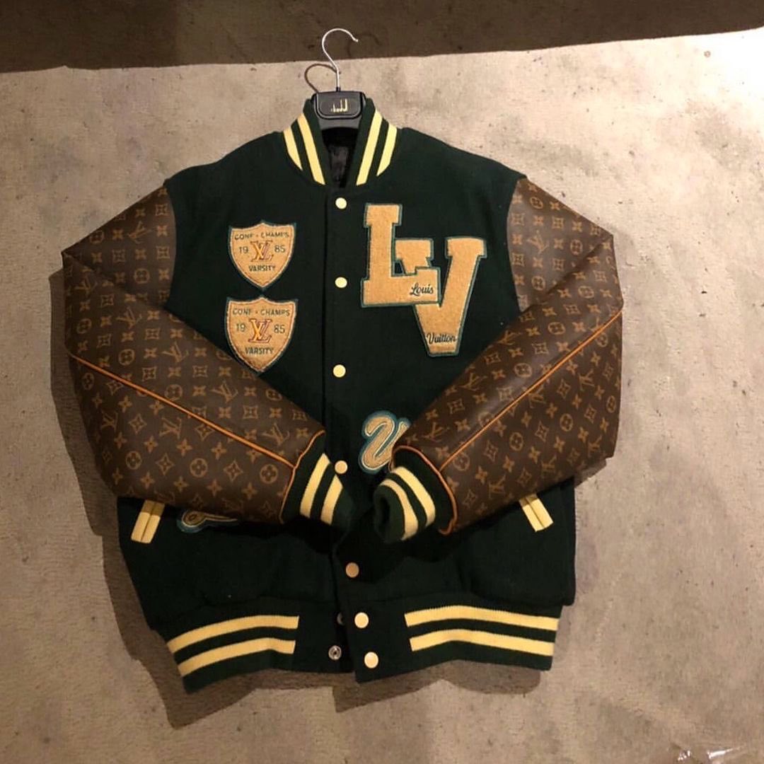 Mens Louis Vuitton Varsity Jacket - Jacketpop