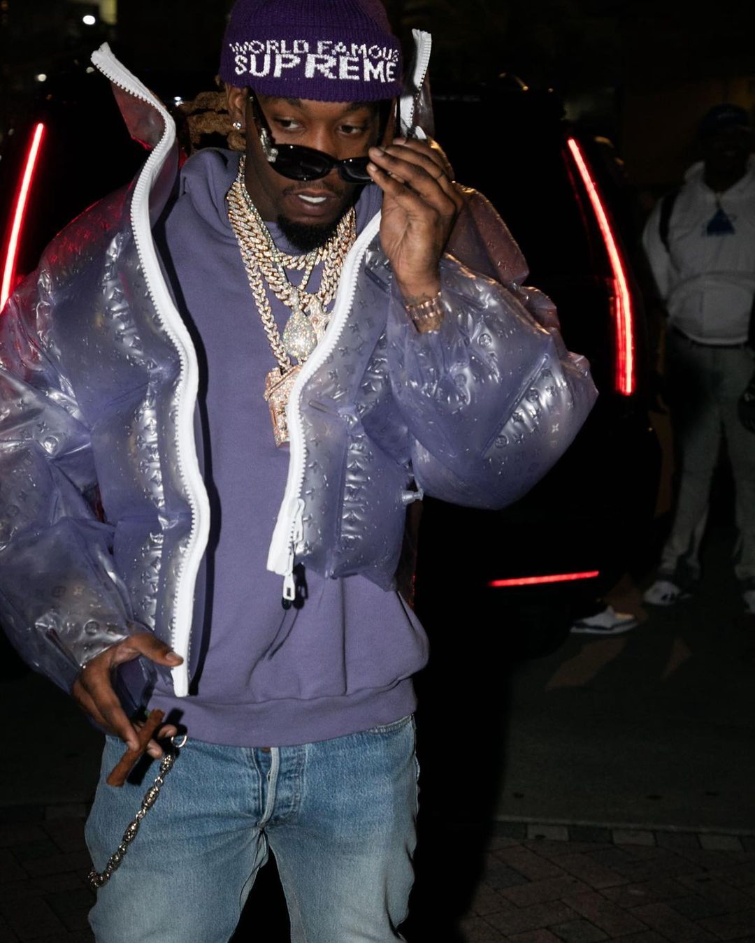 SPOTTED: Offset Joins the Transparent Louis Vuitton Puffer Gang – PAUSE  Online