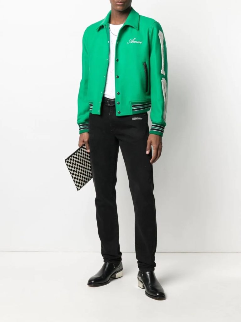 PAUSE or Skip: Amiri Bones Green Varsity Jacket – PAUSE Online | Men's