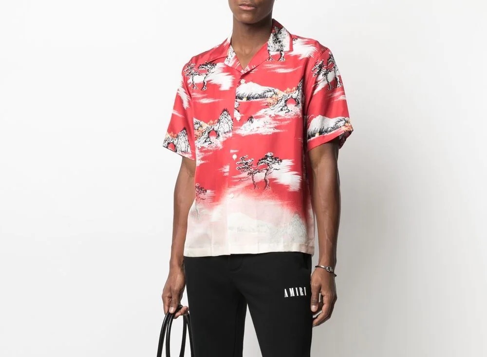 PAUSE or Skip: AMIRI Landscape Print Silk Shirt