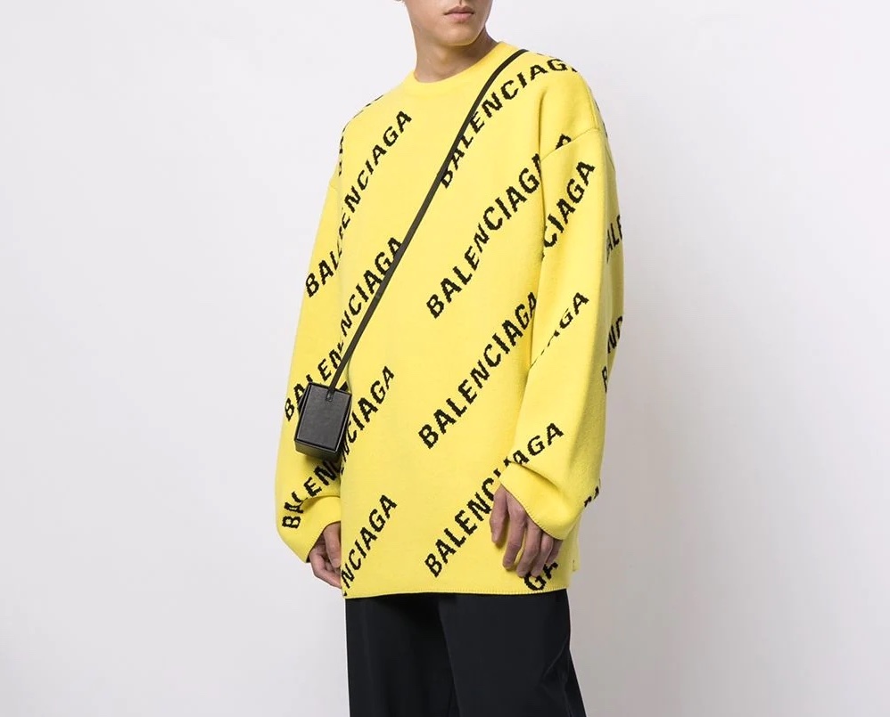 PAUSE or Skip: Balenciaga Logo Intarsia Oversized Jumper