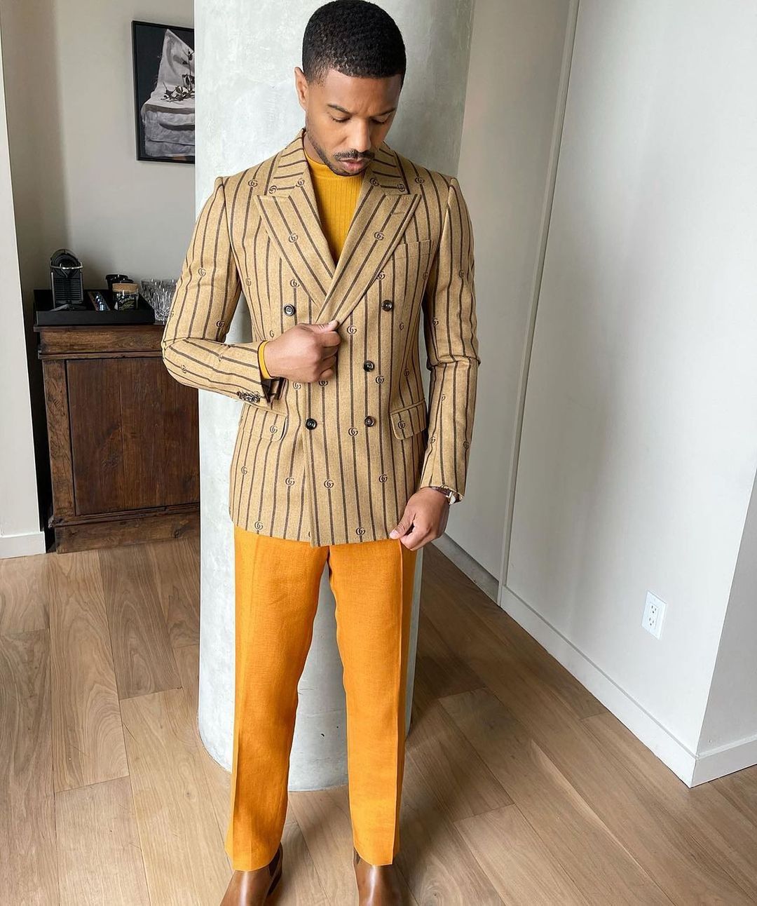 SPOTTED Michael B Jordan in Gucci Cartier Christian Louboutin