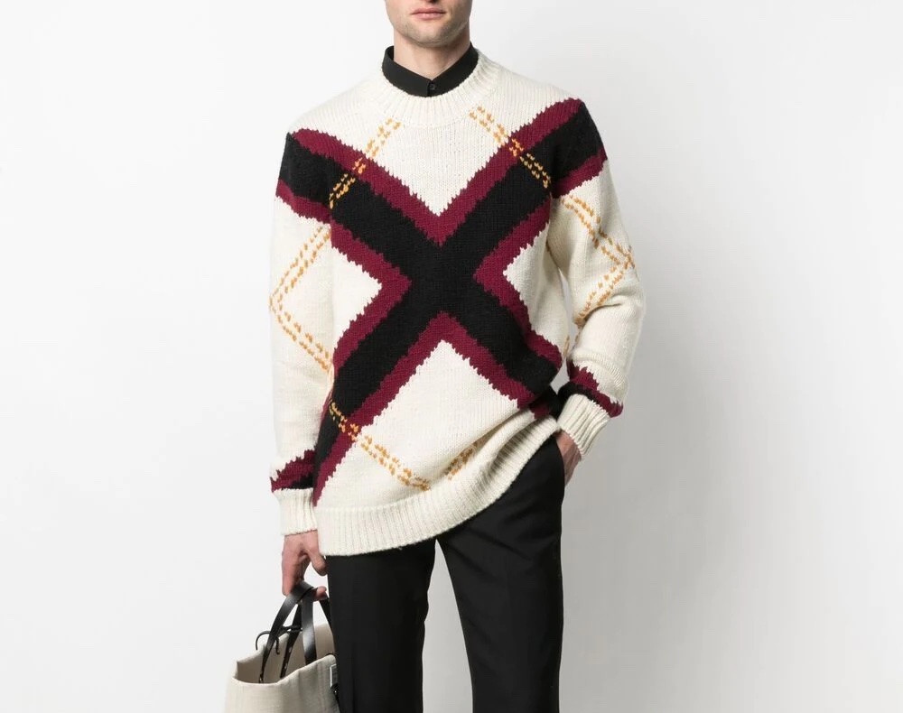 PAUSE or Skip: Alexander McQueen Argyle Intarsia-Knit Jumper