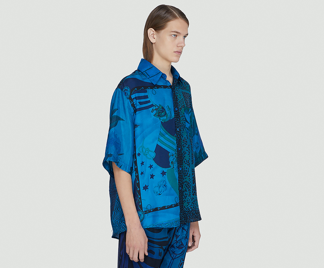PAUSE or Skip: Marine Serre Regenerated Silk Scarves Shirt