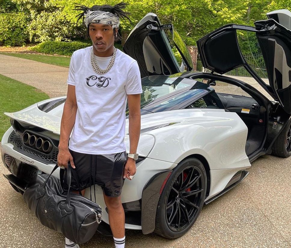 SPOTTED: Lil Baby matches McLaren in Monochome Getup