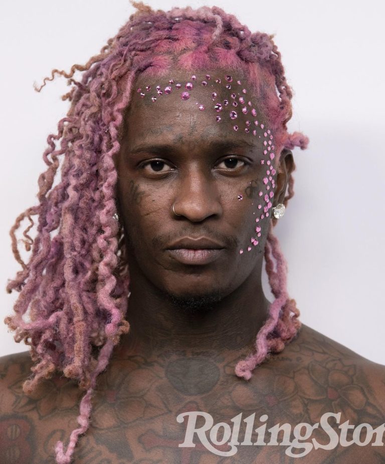 SPOTTED: Young Thug Rocks Pink Balengiaga Shirt for Rolling Stone