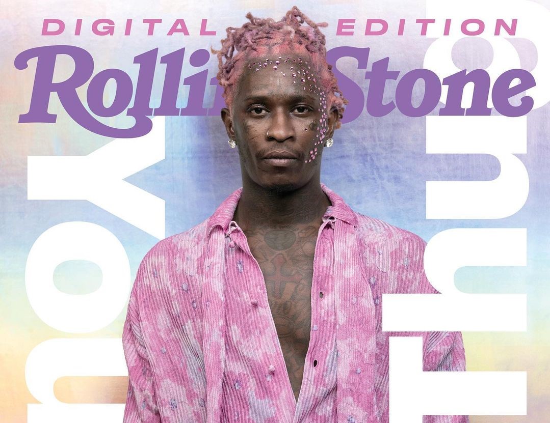 SPOTTED: Young Thug Rocks Pink Balengiaga Shirt for Rolling Stone