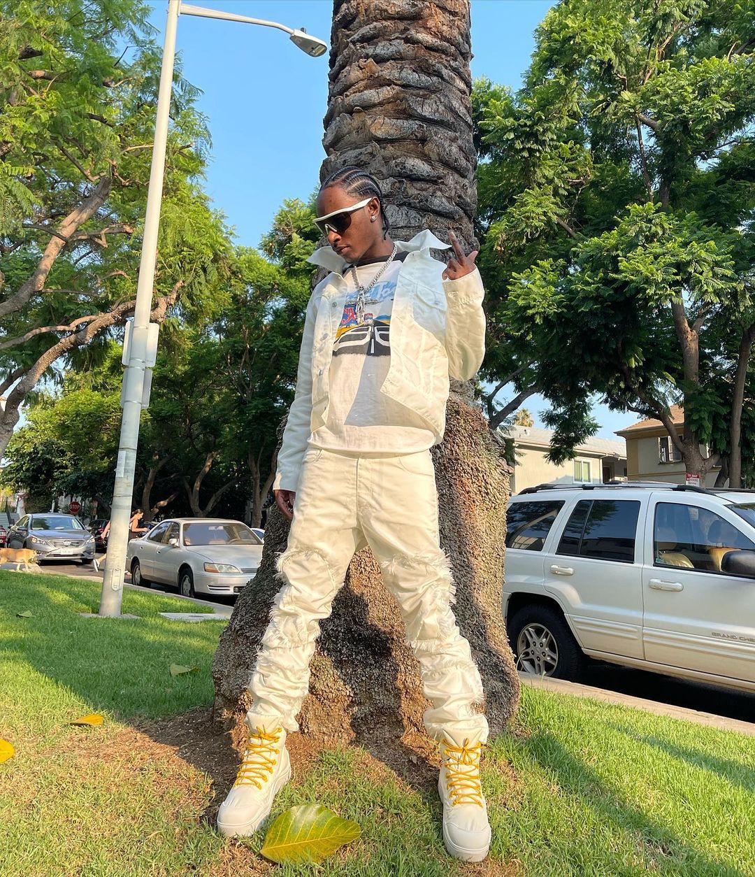 SPOTTED: Bloody Osiris Looks Heaven Sent Wearing Triple White Louis Vuitton  Look – PAUSE Online