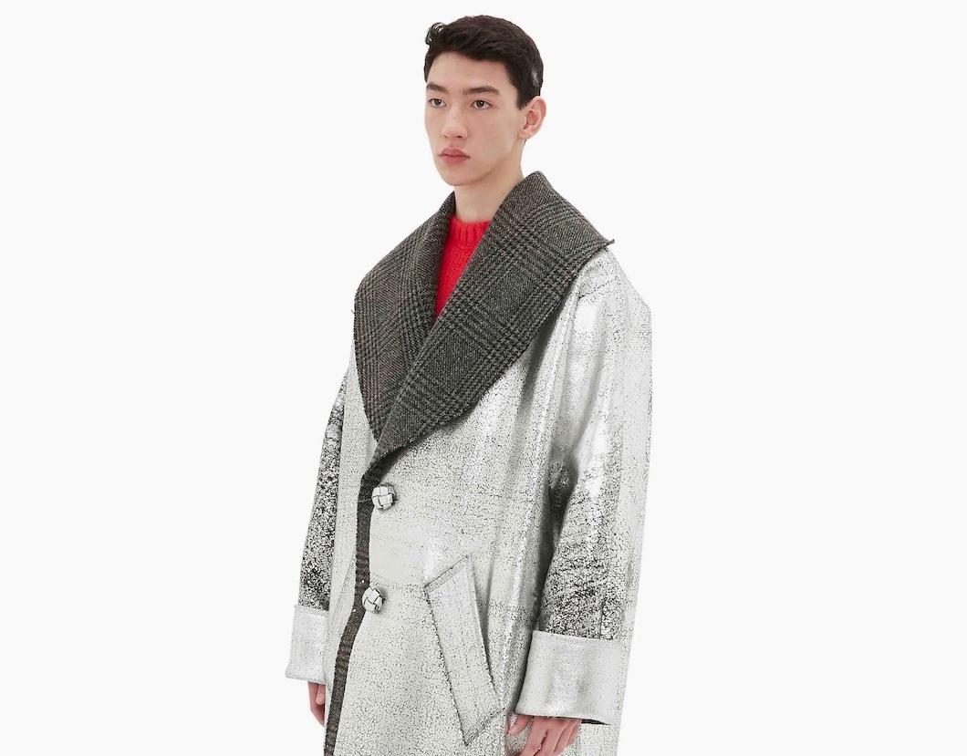 PAUSE or Skip: JW Anderson Foiled Long Oversized Coat