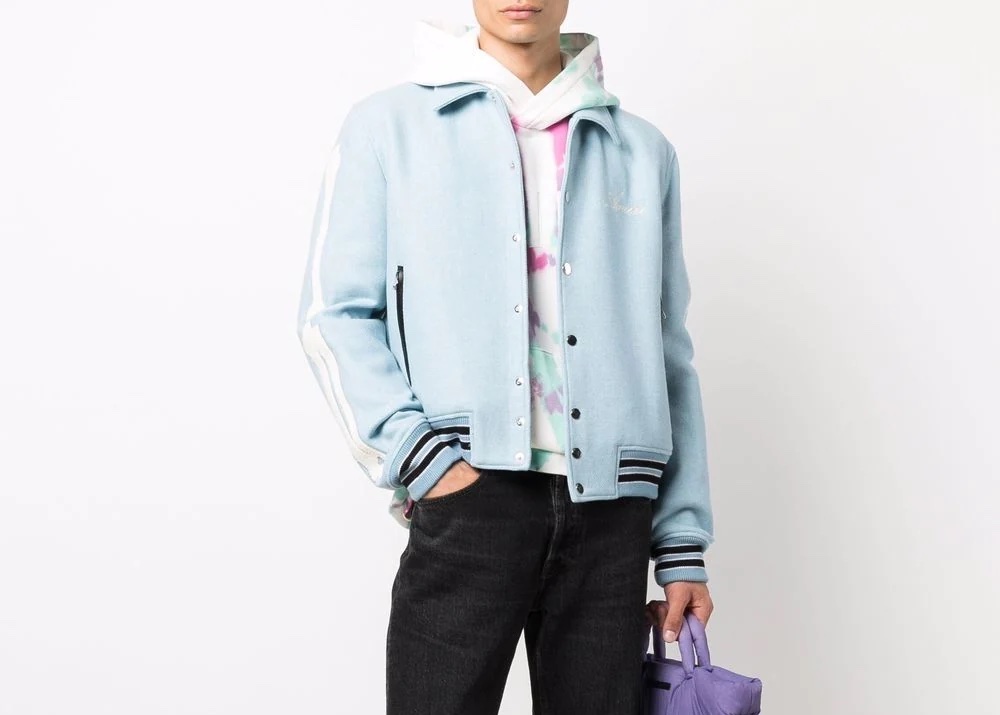 PAUSE or Skip: AMIRI Embroidered-Logo Wool Jacket