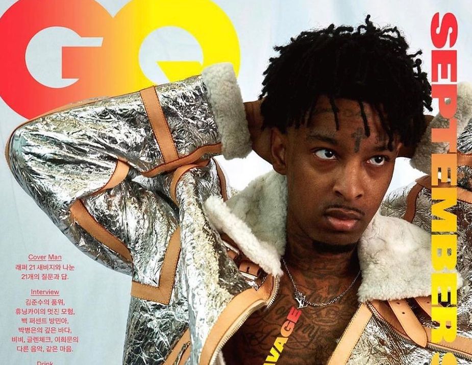 SPOTTED: 21 Savage dons Louis Vuitton Menswear for GQ Korea