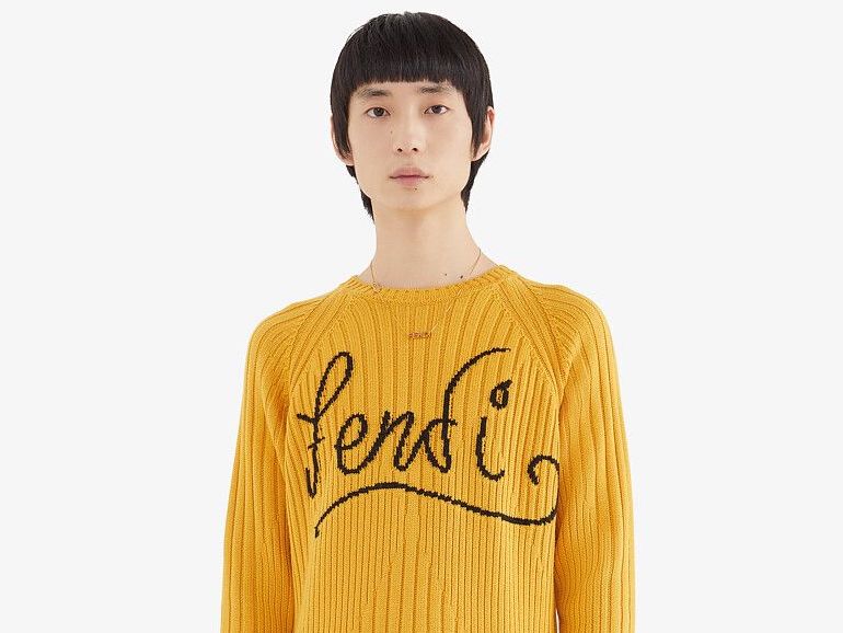 Fendi 2024 yellow sweater