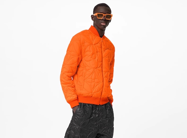 LV Doves Quilted Sweatshirt - Luxury Orange