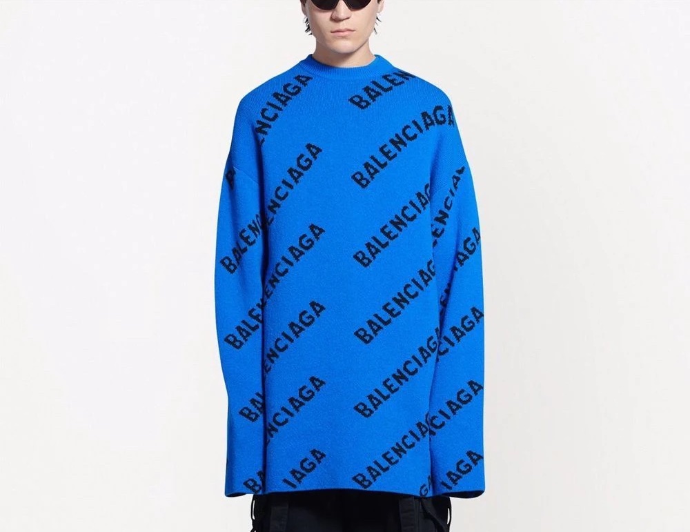 PAUSE or Skip: Balenciaga Oversized Intarsia Logo Jumper