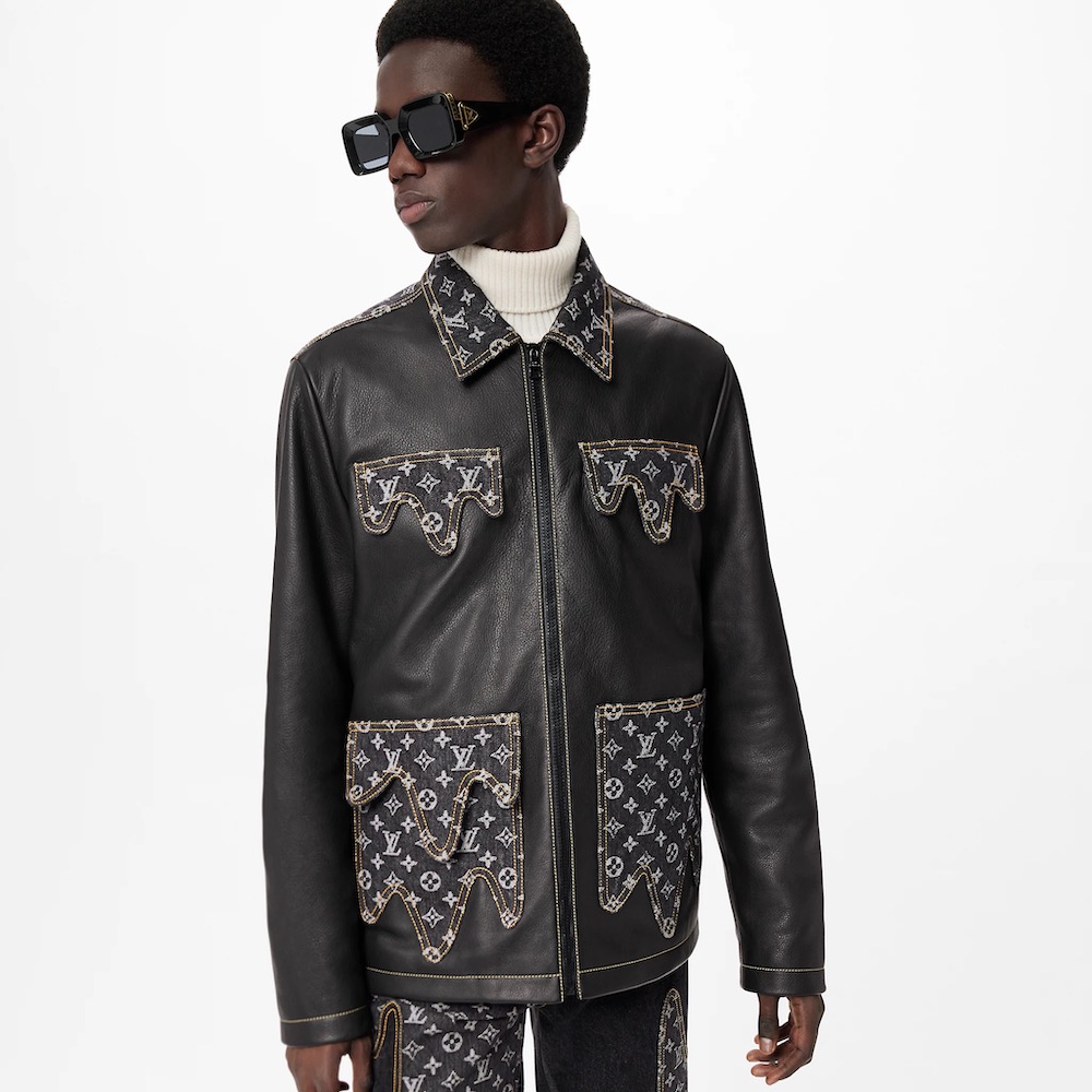 Louis Vuitton Embroidered Leather Mix Blouson