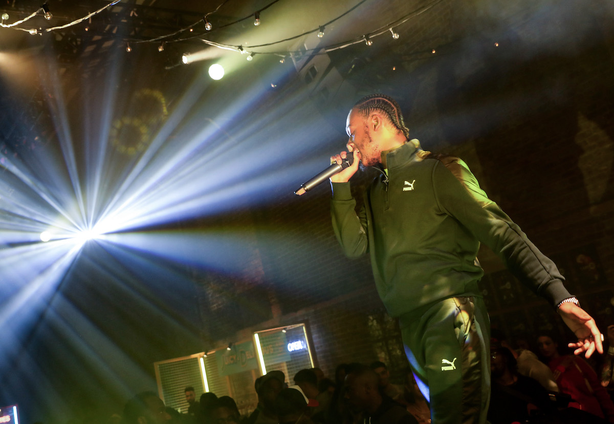 LONDON, ENGLAND - DECEMBER 09:  attends as JD kicked-off the Christmas season with an exclusive TikTok live stream concert featuring performances from the UK’s rap biggest talent and the stars of their festive campaign, at Village Underground on December 09, 2021 in London, England. (Photo by Tristan Fewings/Getty Images for JD)