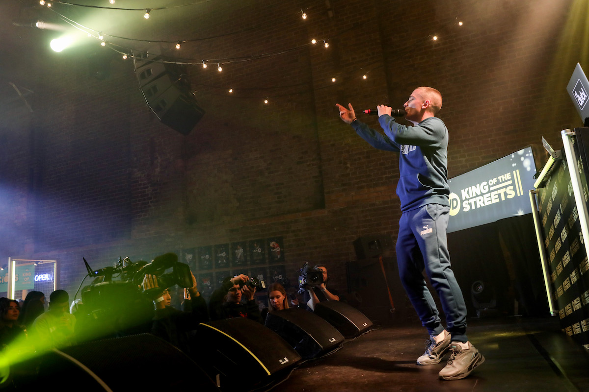 LONDON, ENGLAND - DECEMBER 09:  attends as JD kicked-off the Christmas season with an exclusive TikTok live stream concert featuring performances from the UK’s rap biggest talent and the stars of their festive campaign, at Village Underground on December 09, 2021 in London, England. (Photo by Tristan Fewings/Getty Images for JD)
