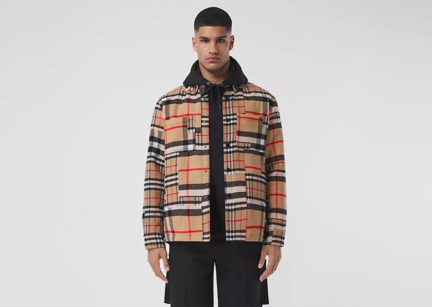 PAUSE or Skip: Burberry Patchwork Check Wool Overshirt