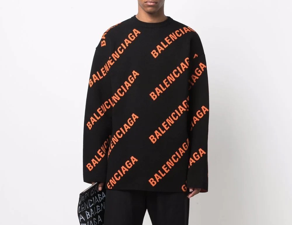 Orange balenciaga outlet sweater