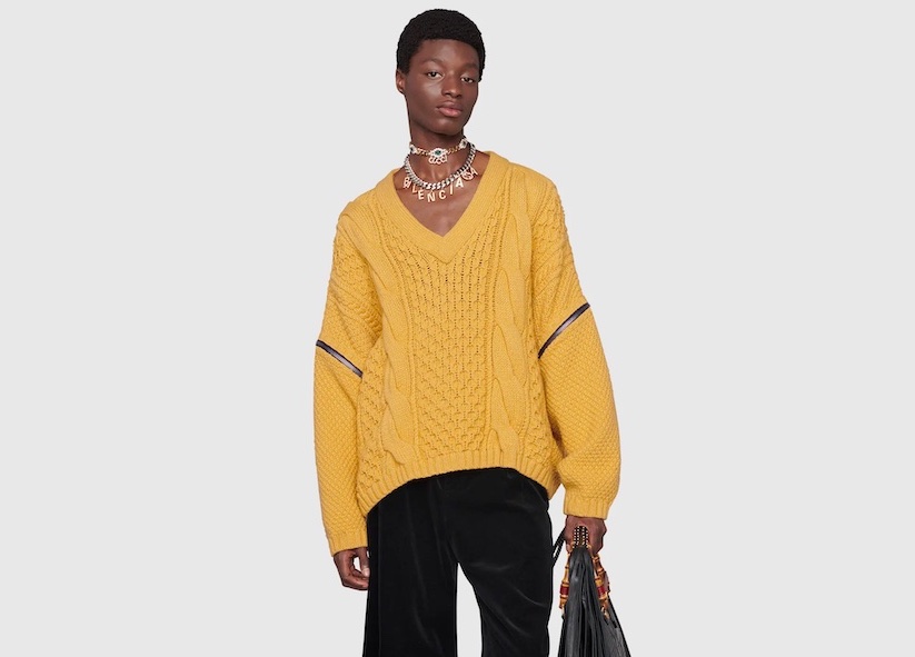 PAUSE or Skip: Gucci Cable Knit Jumper with Detachable Sleeves